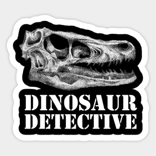 Dinosaur Detective - cool tattoo style t-shirt Sticker